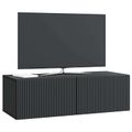vidaXL Nástenná TV skrinka 98 x 41 x 30 cm Čierna Kompozitné drevo