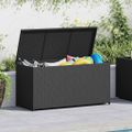 vidaXL Záhradný úložný box čierny 120x50x60 cm polyratanový