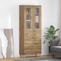 vidaXL Highboard Remeselný dub 69,5 x 34 x 180 cm