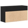 vidaXL Lavička na topánky 80 x 30 x 45 cm Kompozitné drevo Čierny dub