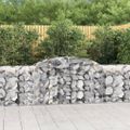 vidaXL Oblúkové gabionové koše 12ks 300x50x80/100cm pozinkované železo