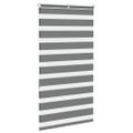 vidaXL Zebra roleta tmavošedá 75x150 cm šírka látky 70,9 cm polyester