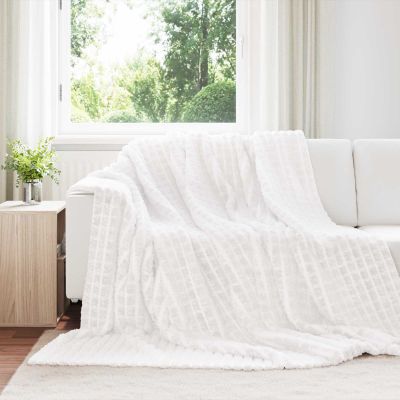 vidaXL Deka Biela 270 x 240 cm Flís