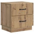 vidaXL Nočný stolík Dub artisan 43 x 34,5 x 44,5 cm Kompozitné drevo
