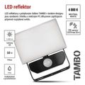 LED reflektor EMOS ZS2912 TAMBO so senzorom pohybu, 10 W, 1000 lm, čierny