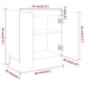 vidaXL Komoda údený dub 60x35x70 cm spracované drevo
