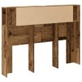 vidaXL Skrinka na čelo postele staré drevo 140x18,5x102,5 komp.drevo