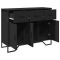vidaXL Komoda čierna 97x32,5x74,5 cm kompozitné drevo