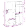 vidaXL Deliaca stena čierna 100x33x135 cm kompozitné drevo