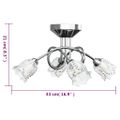 vidaXL Stropná lampa so sklenými tienidlami na 4 LED žiarovky G9