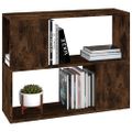 vidaXL Knižnica/deliaca stena dymový dub 80x24x63 cm