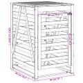 vidaXL Úložný box pre odpadkový kôš 84x90x128,5 cm masívny douglas