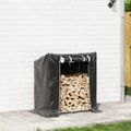 vidaXL Regál na krbové drevo s pláštenkou 101x61x110,5 cm