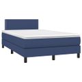 vidaXL Boxspring posteľ s matracom modrá 120x200 cm látka