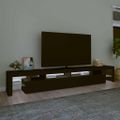 vidaXL TV skrinka s LED svetlami čierna 260x36,5x40 cm