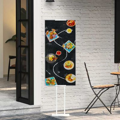 vidaXL Stánky na výstavy 2 ks Biela 30 x 23,5 x 210 cm Oceľ