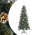 vidaXL Umelý vianočný stromček Zelená 150 cm PVC, plast a oceľ