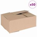 vidaXL Skladací box 50 ks Prírodná 25 x 17,5 x 10 cm Kartón