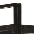 vidaXL Knižnica s 3 policami čierna 90x30x80 cm mangovníkový masív
