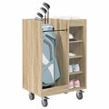 vidaXL Golfová skriňa s kolesom Sonoma dub 65 x 45 x 98 cm