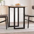 vidaXL Jedálenský stolík v tvare O 80x50x75 cm borovica a oceľ