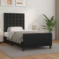 vidaXL Posteľný rám s čelom čierny 100x200 cm umelá koža
