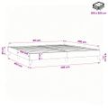 vidaXL Posteľný rám s boxspringom čierny 200x200 cm látka