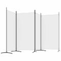 vidaXL 4-panelový paraván biely 346x180 cm látkový