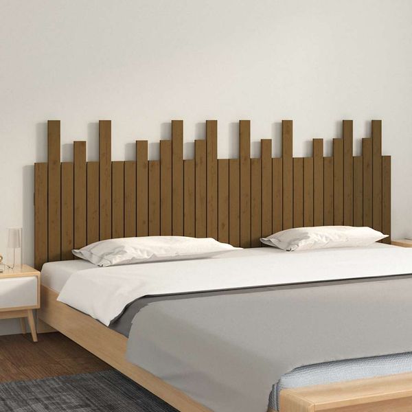 vidaXL Nástenné čelo postele medovohnedé 204x3x80 cm masívna borovica