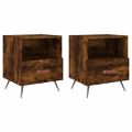vidaXL Nočné stolíky 2 ks dymový dub 40x35x47,5 cm kompozitné drevo
