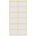 vidaXL Posuvné dvere zlaté 102,5x205 cm matné ESG sklo a hliník