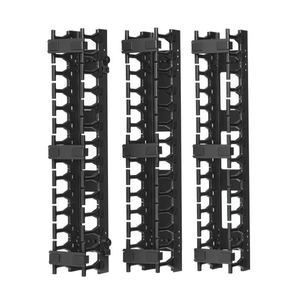 Káblový manažér vertikálny SmartRack 3 (7.62cm), káblový kanál s výrezmi pre káble
