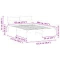 vidaXL Rám postele Hnedá 120 x 200 cm Masívne borovicové drevo