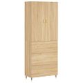 vidaXL Vysoká skrinka dub sonoma 69,5x34x180 cm spracované drevo