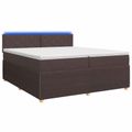 vidaXL Posteľ boxspring s matracom Tmavohnedá 200 x 200 cm Látka