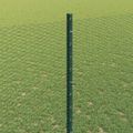 vidaXL Hexagonálny plot s stĺpom 25 x 1,4 m PVC potiahnutá oceľ Zelená