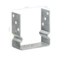vidaXL Kotviace pätky 2 ks strieborné 14x6x15 cm pozinkovaná oceľ