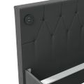 vidaXL Pohovka s matracom a USB tmavosivá zamatová 90x200 cm