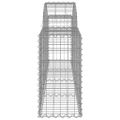 vidaXL Oblúkový gabionový kôš 7 ks 200x30x60/80 cm pozinkované železo
