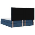 vidaXL Postel s úložným prostorem a matrací Modrá 160 x 200 cm látka