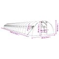 vidaXL Fóliovník s oceľovým rámom biely 96 m² 24x4x2 m