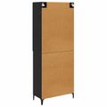vidaXL Highboard Čierny dub 69,5 x 34 x 180 cm Kompozitné drevo