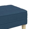 vidaXL lavička s vankúšom Modrá 113 x 57 x 39 cm látka