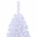 vidaXL Umelý vianočný stromček s hustým ihličím, biely 150 cm, PVC