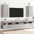 vidaXL TV nástenné skrinky s LED svetlami 2 ks betón.sivé 30,5x35x70cm