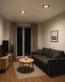 Q-51M LED panel 6W 660lm 4000K čierny - kruhový vstavaný Qtec