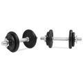 vidaXL 14-dielna sada činiek dumbbell 20 kg, liatina