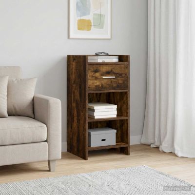 vidaXL Servírovacia skriňa Dymový dub 40 x 36 x 80 cm Kompozitné drevo