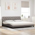 vidaXL Posteľ s matracom sivohnedá 200x200 cm látka