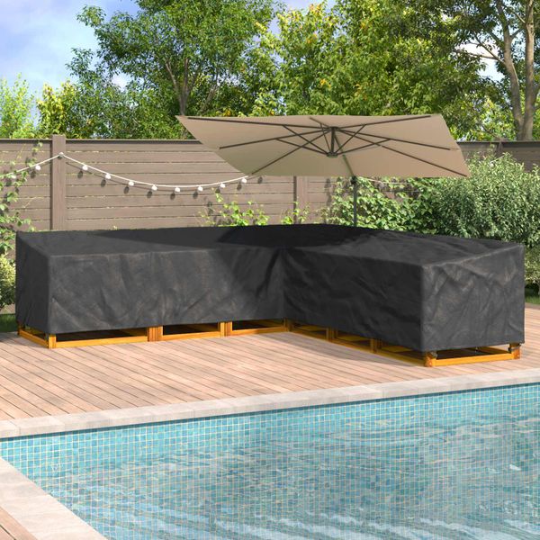 vidaXL Obal na nábytok Čierny 325 x 325 x 80 cm 600D Oxford tkanina